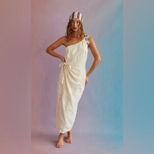 🆕 Free People At Leisure midi dress in cream size small